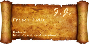 Frisch Judit névjegykártya